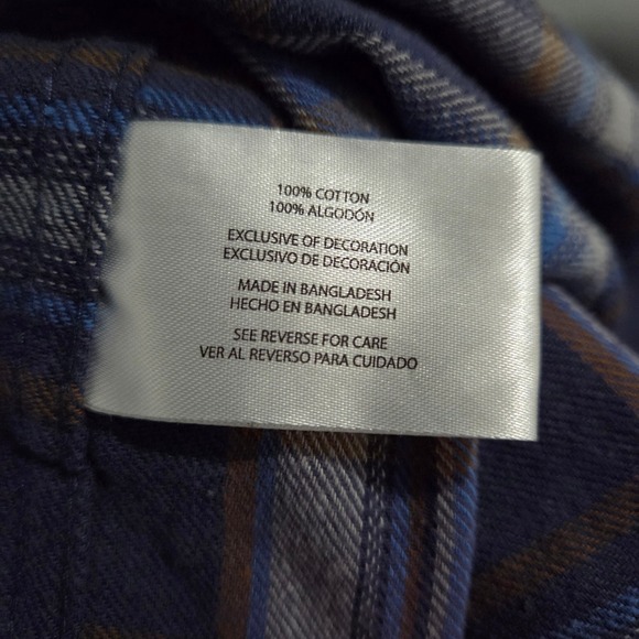 Eddie Bauer Mens Medium Flannel Shirt Long Sleeve Plaid Button Up - Picture 6 of 10